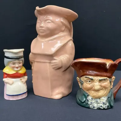 Trio of Toby Jugs or Pitchers 