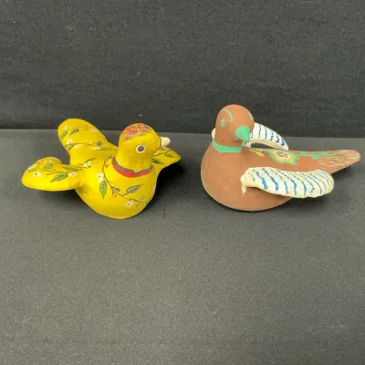 Mexican Terracotta Birds With Wings