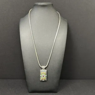 Sterling Pendant With Stones *