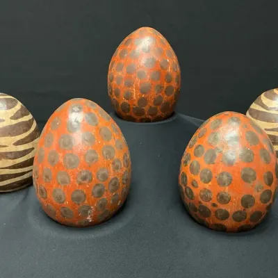 Painted Ceramic Display Eggs