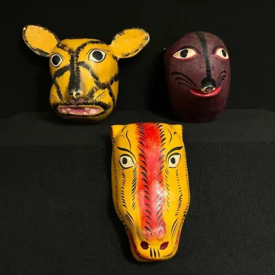 Handcrafted Folk Art Animal Masks