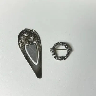 Vintage Sterling Brooch & Bookmark *