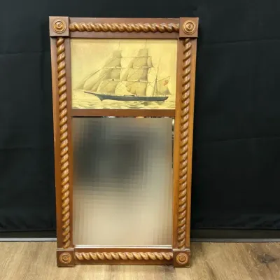 Wood-Framed Wall Mirror