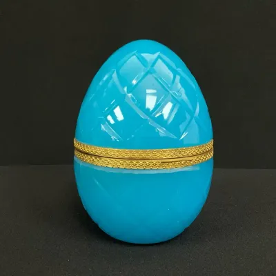 Neiman Marcus Turquoise Egg Trinket Box
