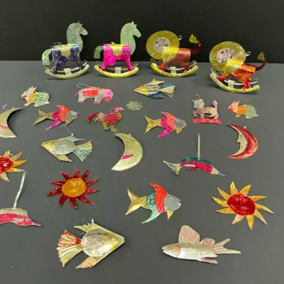 Mexican Punched Tin Animals, Fish & More