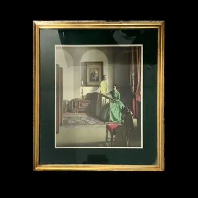 “The Sampler” Color Lithograph By Leonard Campbell Taylor