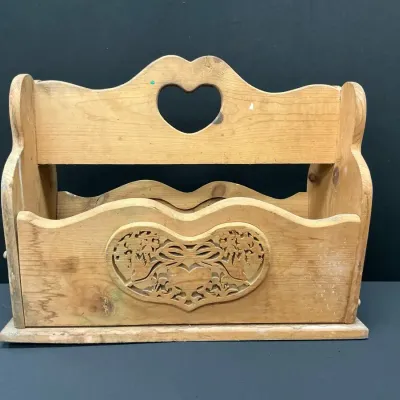 Handcrafted Wooden Caddy Magazine Rack