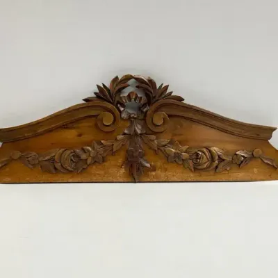 Hand Carved Wooden Furniture Pediment
