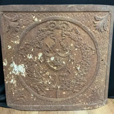 Ornate Cast Iron Fireback Plate II