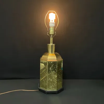 Octagonal Brass Tin Tea Canister Lamp