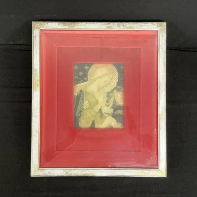 Mother And Child Embellished Print