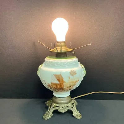 Milk Glass Table Lamp