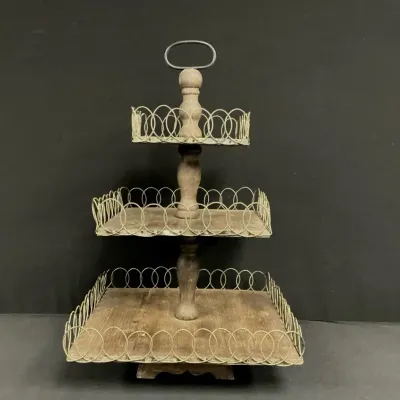 Wooden Three Tier Stand 