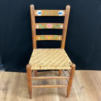 Floral Wooden Chair 