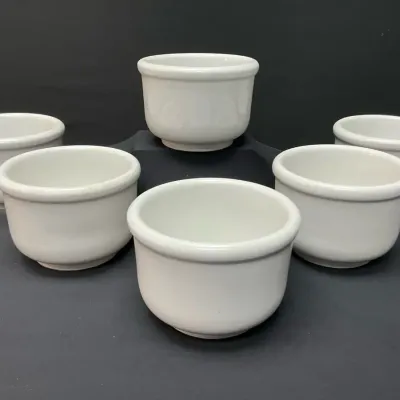 McCoy LTD White Ceramic Soup Bowls Set Of 6