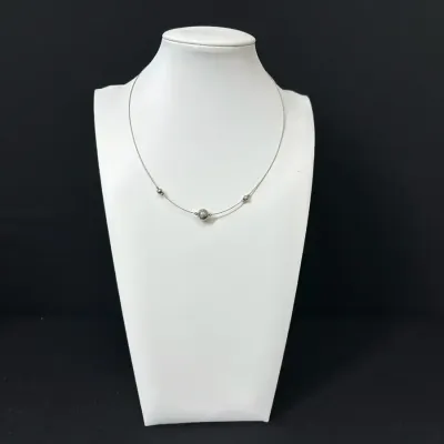 Sterling Ball Bead Necklace *
