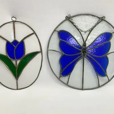 Two Stained Glass Suncatchers