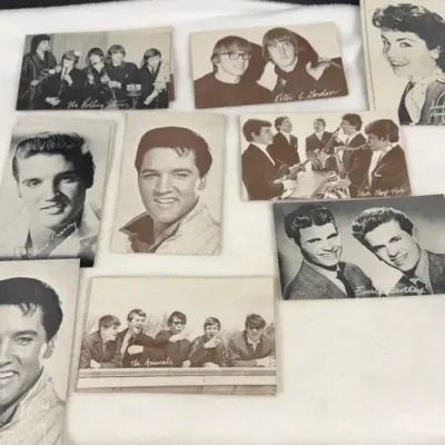  Vintage 1950s and 1960s celebrity portrait cards and arcade photos featuring music and television i