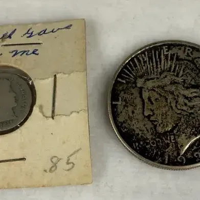 1911 Barber silver dime, Peace Silver Dollar
