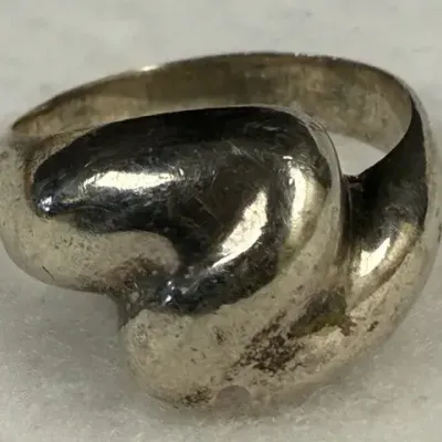 Vintage chunky sterling silver abstract or knot-style ring
