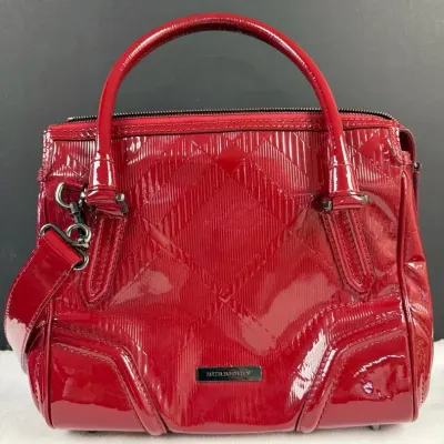 Burberry Red Patent Bag