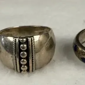 3  Vintage sterling silver rings