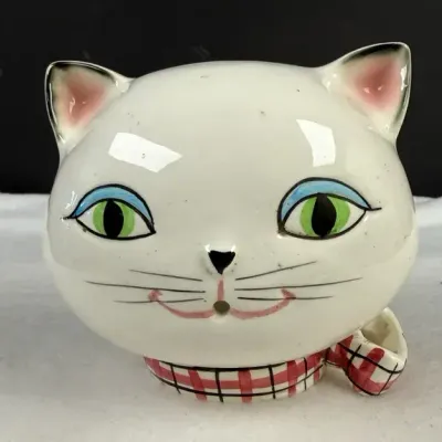 Vintage 1958 Holt Howard "Cozy Kitten" ceramic string and scissor holder