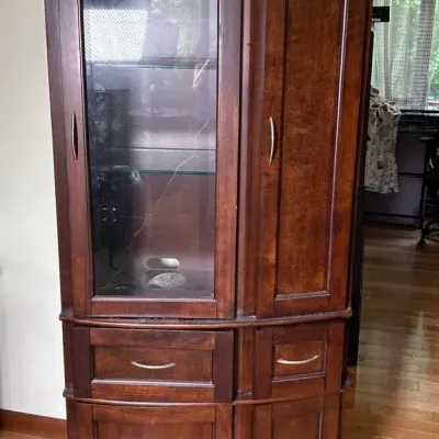 Two Piece Wooden Cabinet