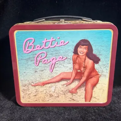 Vintage Bettie Page Tin Lunch Box