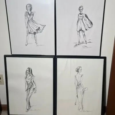 Set A Four Fashion Sketches