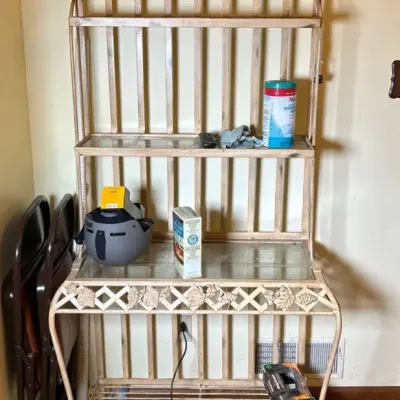 Metal And Glass Bakers Rack