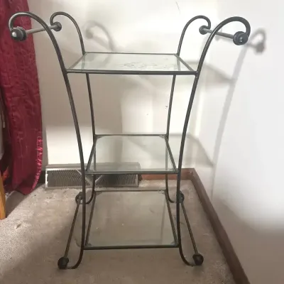 Glass Top Accent Shelf