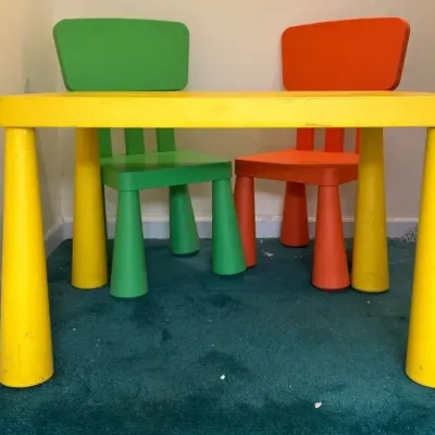 Kid's Plastic Table And Chair Chairs