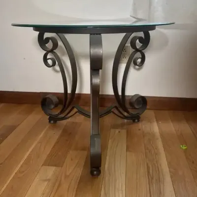Glass Top Side Table
