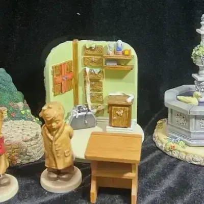 Goebel Collectible Hummelscapes - "Towne Square", "Healing Hands" and "Castle on a Hill"