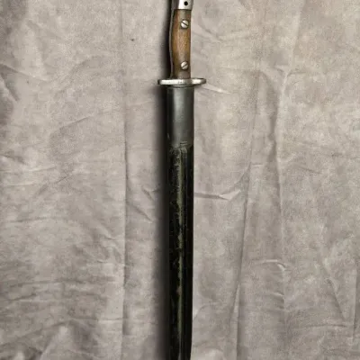 British Pattern 1907 Sword Bayonet WWI For Short Magazine Lee-Enfield SMLE Rifle With Scabbard