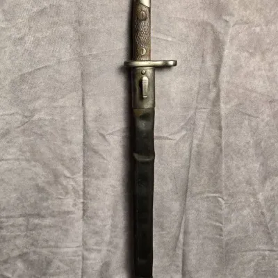 Vintage Military Bayonet Leather Scabbard