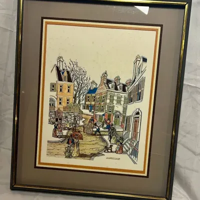 Village J.Dumas Victorian Street Print 