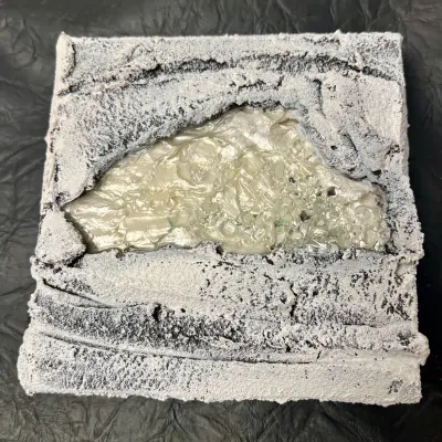 Alison Price Signed Original Textural Artwork “Snow Swept”