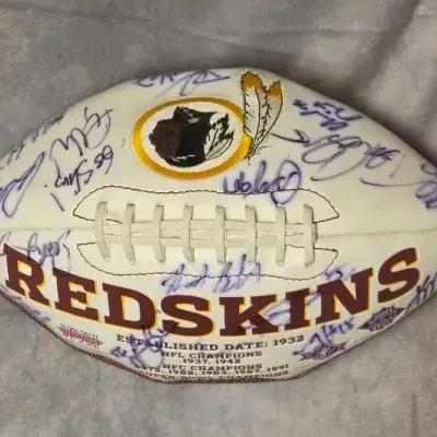 Autographed Redskins Football