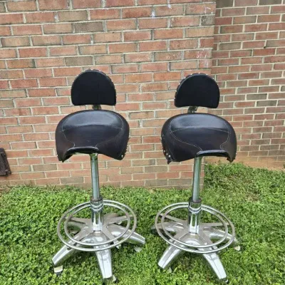 Pair Of Motorcycle Seat Stools