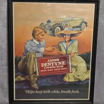 Dentyne Gum Framed Print Ad