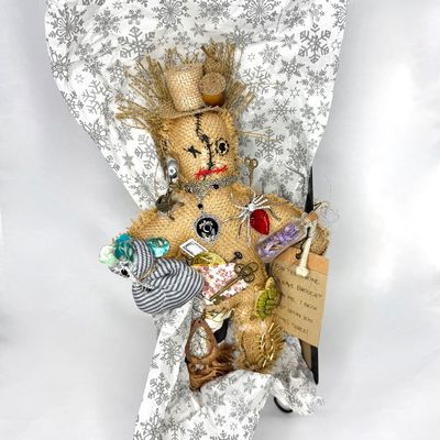 Whimsical NOLA Marie Laveau Voodoo Doll with Charms 