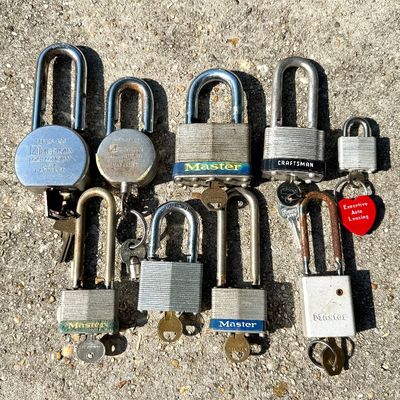 Lot of 9 Various Locks - Master, Craftsman, American Lock Company, and Others 