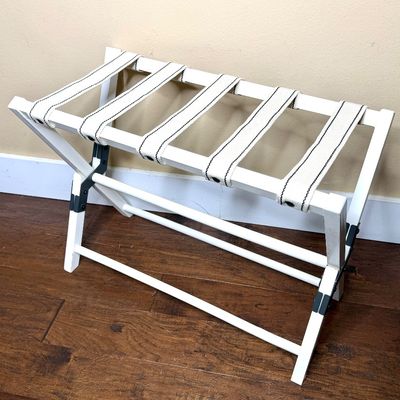 White Wood Luggage Rack 