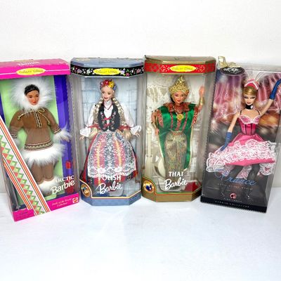 Set of 4 “Dolls of the World” Barbie Collection 