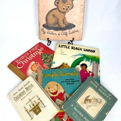 Lot of 6 Vintage Children’s Books - Little Black Sambo, Miss Moppet 