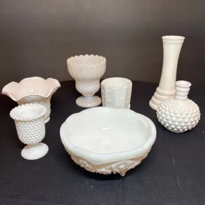 Vintage Milk Glass Decorative Decor
