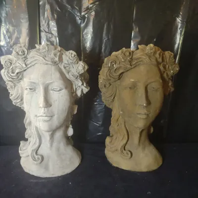 Two  Rose Woman Planters