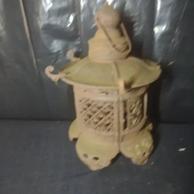 Vintage Cast Iron Garden Lantern